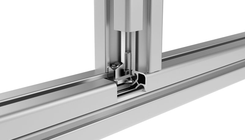 Profilverbinder 90° I, Nut 8, selbstf. Schraube (SET)