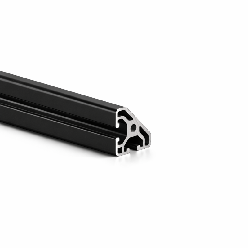 Alu - Profil AVP-I 6 Leicht 30 x 30 mm, G45°, Nut 6 mm, schwarz