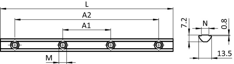 Streckenverbinder 180 I, Nut 8