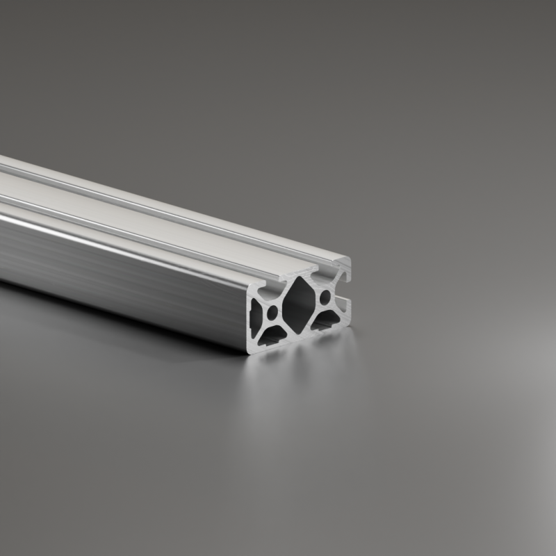 Alu - Profil AVP-I 5 Leicht 40 x 20 mm, 3 Nuten geschlossen 90°, Nut 5 mm