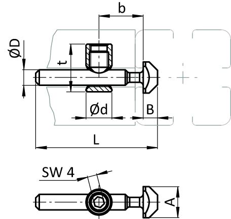 Zentralverbinder I 90° +/-45°
